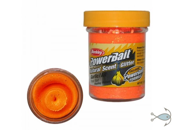 Паста форелевая Berkley Power Bait Fluorescent Orange Garlic