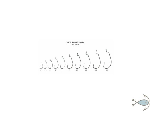 Крючки офсетные Fish Season WIDE RANGE WORM 2315