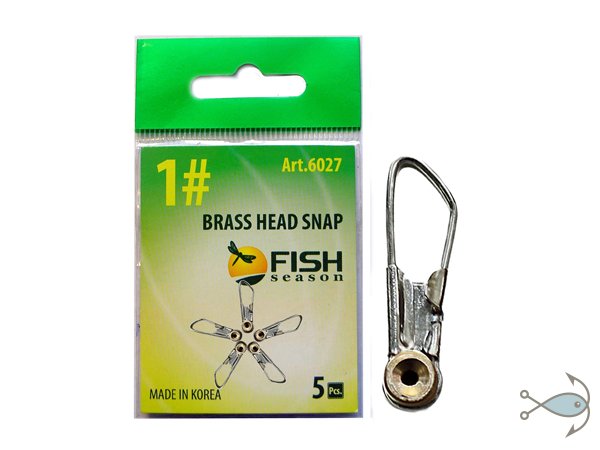 Застёжка для поплавков Fish Season Brass Head Snap 6027
