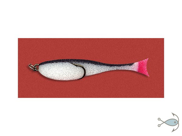 Поролоновая рыбка контакт (двойник) бело-черная 10шт
