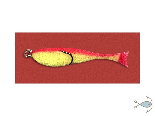 Поролоновая рыбка контакт (двойник) желто-красная 10шт