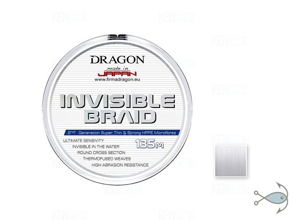 Плетеный шнур DRAGON Invisible/Toray 135m белая