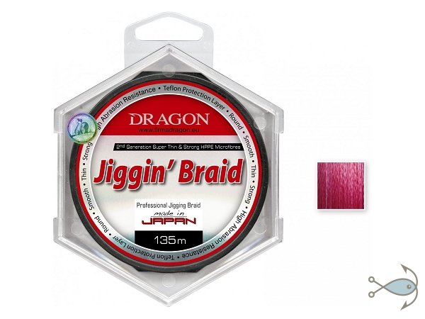Плетёный шнур DRAGON Jiggin'Braid/Toray 135m Красный