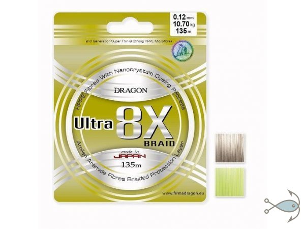 Плетеный шнур DRAGON Ultra 8X Nano 135m Серый