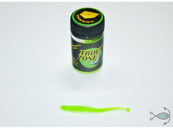 Силиконовая приманка Trout Zone Boll 3,2" Зеленый (Сыр)