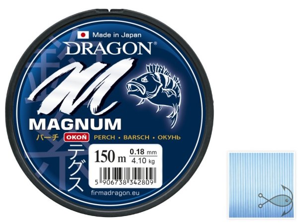 Леска Dragon Magnum Perch 150m светло-голубая