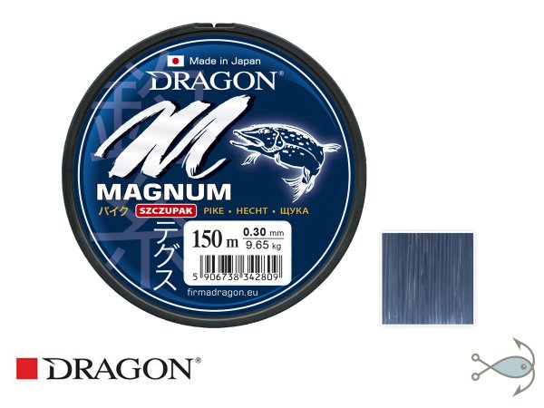 Леска Dragon Magnum Pike 150m серо-голубая