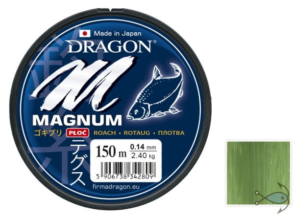 Леска Dragon Magnum Roach 150m зеленая