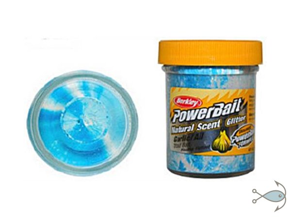 Паста форелевая Berkley Power Bait White/Neon Blue Garlic