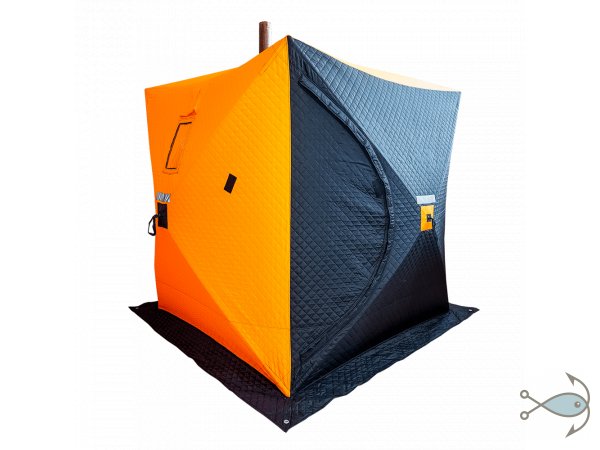 Зимняя палатка Куб Ex-Pro Winter 1 черно-оранжевая