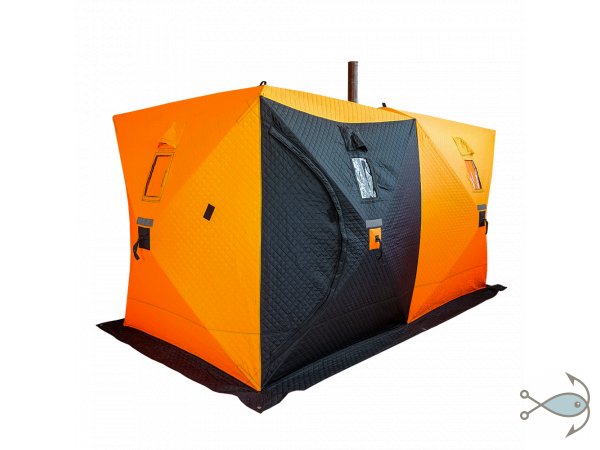 Зимняя палатка Куб Ex-Pro Winter 2 черно-оранжевая