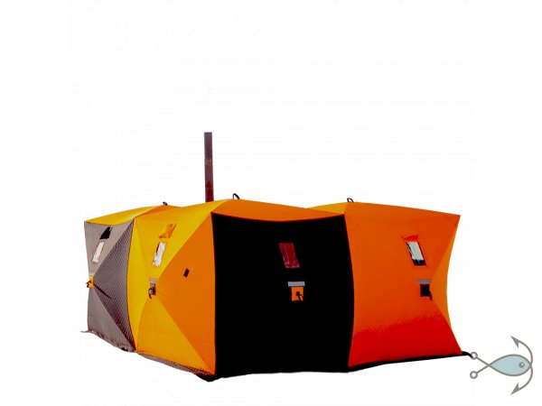 Зимняя палатка Куб Ex-Pro Winter 4 черно-оранжевая