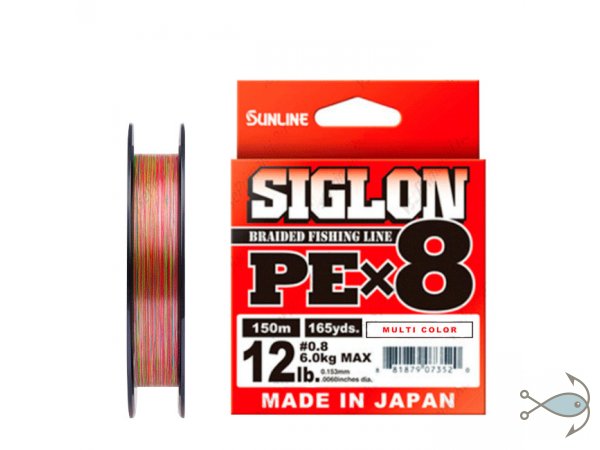 Плетеный шнур Sunline SIGLON PEx8 Multicolor 150m