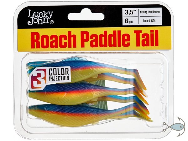 Силиконовая приманка Lucky John Roach Paddle Tail 3.5" G04