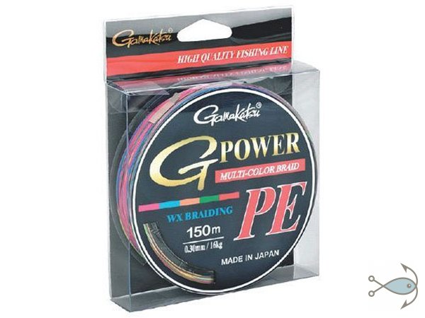 Плетеный шнур Gamakatsu G-Power Multi Color PE 150 м 0.30 мм